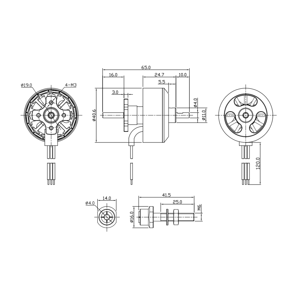 Racerstar-BA4023-KV850KV1050-Brushless-Motor-3-6S-fuumlr-Volantexrc-757-V2-742-5-759-2-759-3-757-9-7-1830702-14